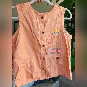 Sportelle Apricot Button-Up Vest